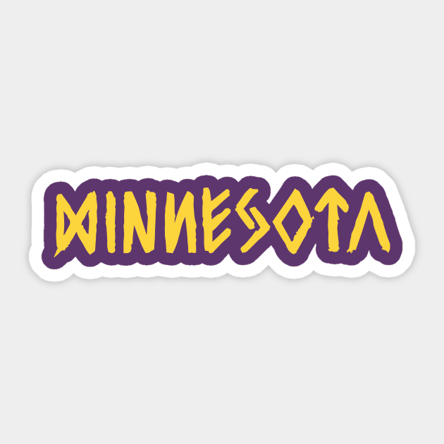 Minnesota Vikiiings 03 Sticker by Very Simple Graph